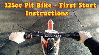 Pit Bike, Dirt Bike 125ccm - First Start - Instructions + Test Ride Sky from Nitro Motors