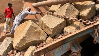 ‘Big Rock Crusher Machine: A Giant in Action” Big Rock Crushing: A Powerful Process”#stonecrusher 