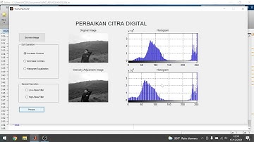 PERBAIKAN CITRA DIGITAL - HIGH PASS FILTER DAN LOW PASS FILTER - RUN PROGRAM MATLAB