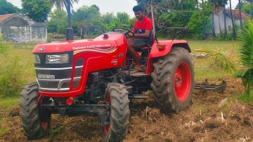 Mahindra yuvo tech plus 585 4wd goes to 9 point cultivator performance in solam farmland 