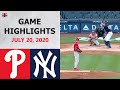 Philadelphia Phillies vs. New York Yankees Highlights | July 20, 2020 (Exhibition)