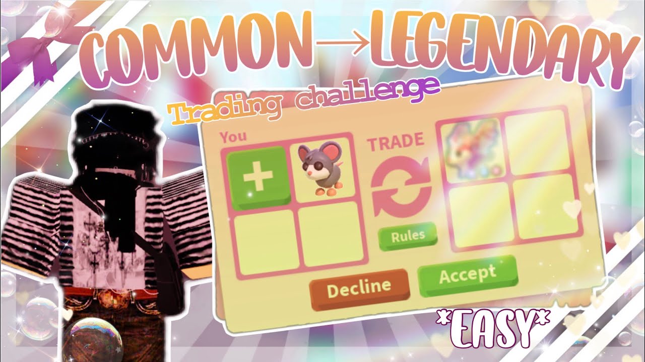  Common to Legendary TRADING CHALLENGE! Adopt me! + Giveaway