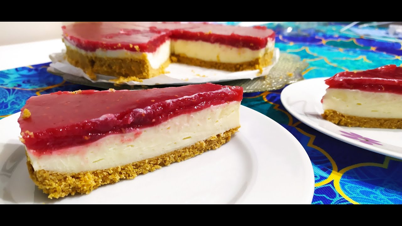 Pişirilmeyen Frambuazlı Cheesecake Tarifi (Fırın da Pişirmeye Son) 💯🍰🍰