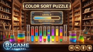 Satisfying Water Sort Puzzle Level 3 to Max Level! 🧪 #WaterSortPuzzle #LiquidSort #ColorSortGame 
