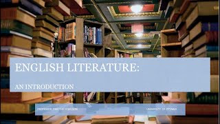 English 2105 -- lecture 1: "introduction to literature"