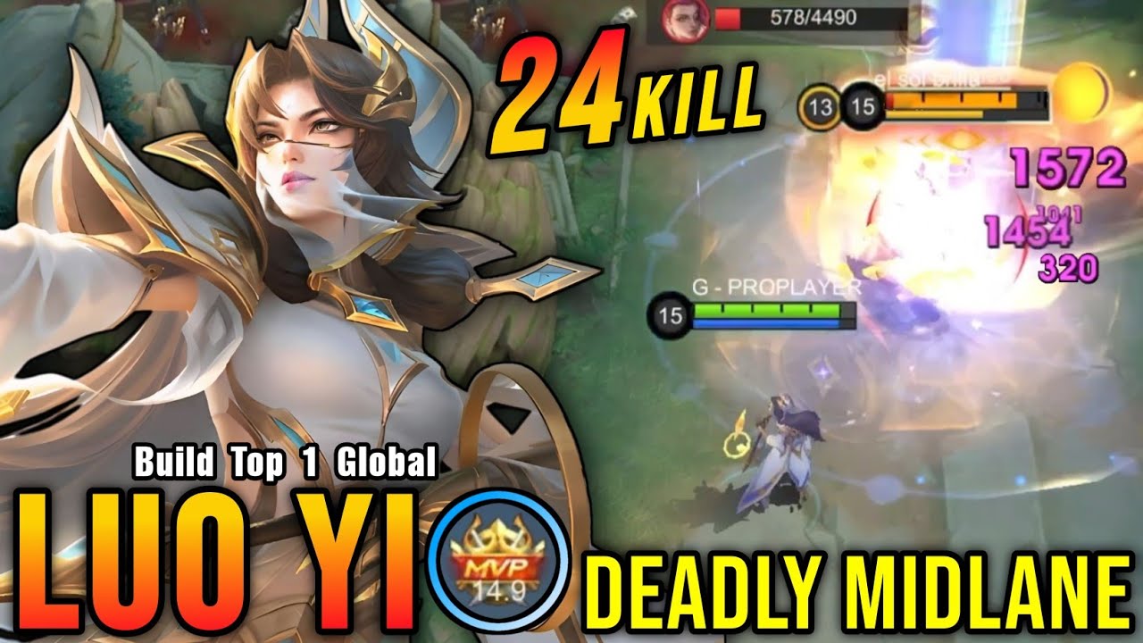24 Kills!! Legendary Luo Yi Deadly Midlane!! - Build Top 1 Global Luo Yi ~ MLBB
