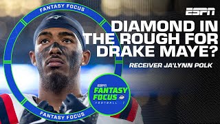 Could Ja Lynn Polk be a diamond in the rough for Drake Maye Fantasy Focus