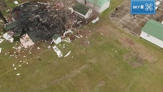 Grayson County house explosion from above | SKY11