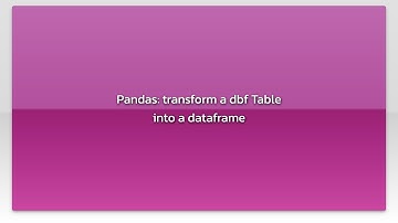 Pandas: transform a dbf Table into a dataframe