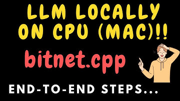 bitnet.cpp from Microsoft: Run LLMs locally on CPU! (hands-on)