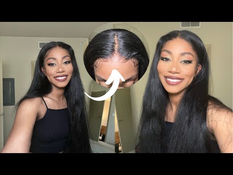 Relaxed Hair textured wig! Installing an HD Lace Wig w/ a Realistic Hairline ft. Asteria Hair!