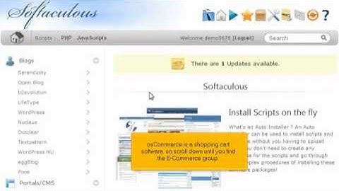 How to Install Oscommerce from Softaculous (Flipper Host)