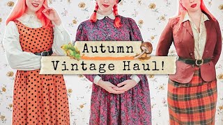 Cozy Autumn Thrift Haul! // Vintage Autumn Outfit Ideas 🍂