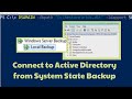 Mount Active Directory From System State Backup