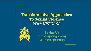 Webinar: Transformative Approaches to Sexual Violence