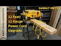 DeWALT DW735 Power Cord Upgrade