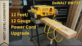 DeWALT DW735 Power Cord Upgrade