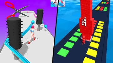 Hair Rush | Stack Colors Gameplay Walkthrough All Levels iOS,Android New Video Game Relax BIG Update