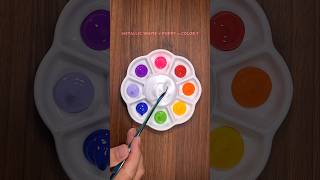 🌈 Metallic White VS Rainbow Color #metallic #rainbowcolor #colormixing