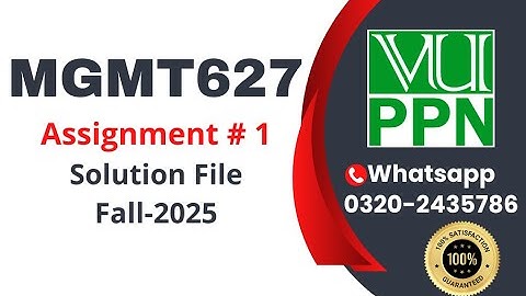 MGMT627 Assignment 1 solution Fall 2025 #mgmt627