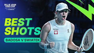 Best Shots Paula Badosa V Iga Swiatek Spain V Poland 2024 Billie Jean King Cup Finals