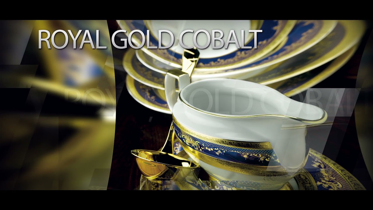 MASTERPIECE Porcelain ROYAL GOLD COBALT