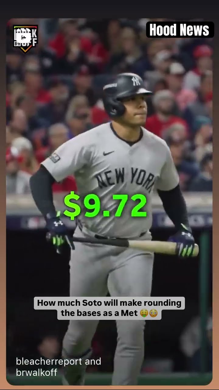 How much Soto will make rounding the bases #hoodnews #juansoto #newyorkmets #mlb #baseball #omg #i