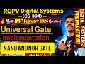 Universal Gate Implementation: NAND &amp; NOR Gate | Digital Systems (CS-304) RGPV | IMP Questions