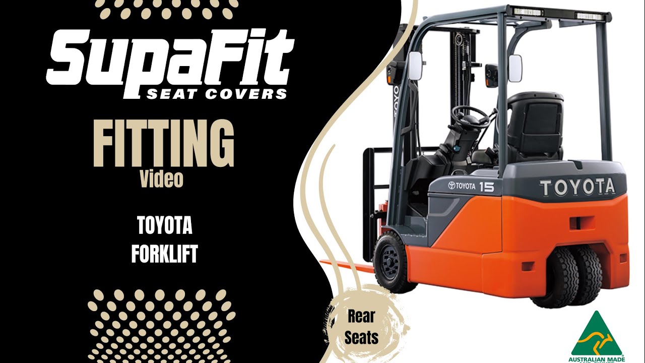 Seat Cover Fitting: Installing a SupaFit Canvas Seat Cover on a Toyota Forklift