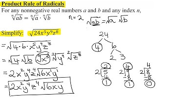 Simplify Square Root of 24x^5y^9z^8 (Simplify a Square Root Involving Variables) Sqrt(24x^5y^9z^8)