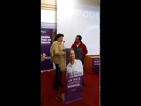 Intervención Plataforma Afectados por el PER en acto Podemos