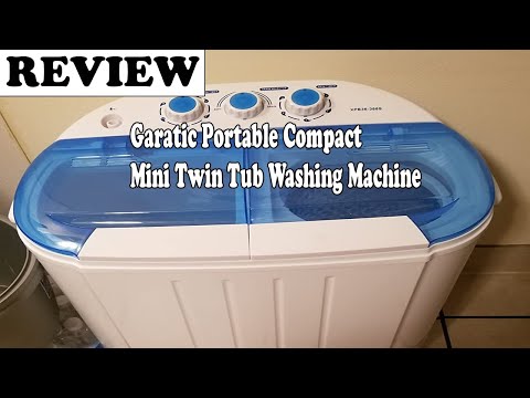 Portable Compact Washing Machine 10lbs Twin Tub Washer Spin Dryer Gravity  Drain