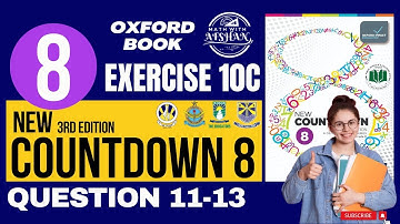 Class 8th Math Exercise 10C Question 11-13 | New countdown third edition | oxford | Math with Afshan