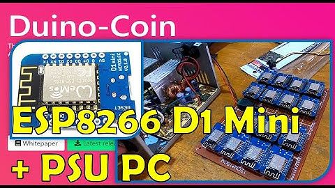 MINING DUINO COIN DENGAN ESP8266 WEMOS D1 MINI