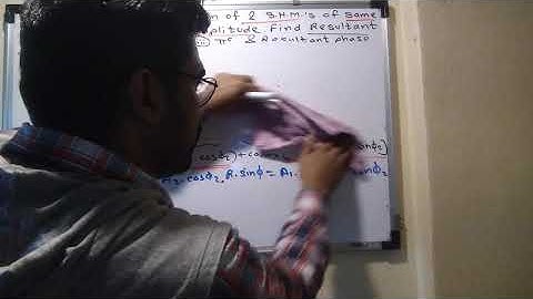 COMPOSITION OF TWO S.H.M AND FIND RESULTANT AMPLITUDE FOR THREE DIFFERENT CONDITIONS