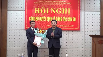 BỔ NHIỆM CHỨC VỤ TRƯỞNG BAN QUẢN LÝ CÁC KCN THÁI NGUYÊN