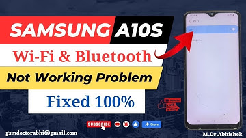 Samsung A10s Wifi & Bluetooth Not Working Problem | How To Fix Samsung A10s Wifi Not Turning On ....