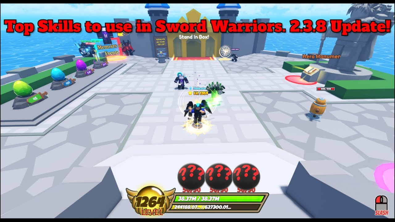 Roblox Sword Warriors - Top 13 Skills Showcase 2.3.8 Update!