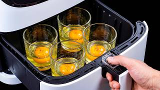 I Cracked 4 Eggs Into Glasses and Put Them in the Air Fryer… THIS Happened! 🤯