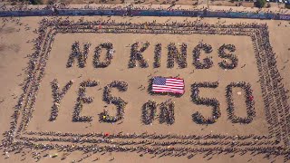 Protesters Form Human Banner At No Kings Protest In San Francisco