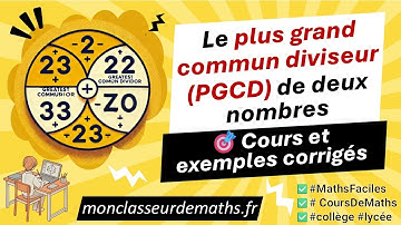 Déterminer le PGCD de deux nombres