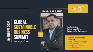 GSBS2023: Embedding Sustainability Across the Business by Rajesh Jyotikumar Parekh