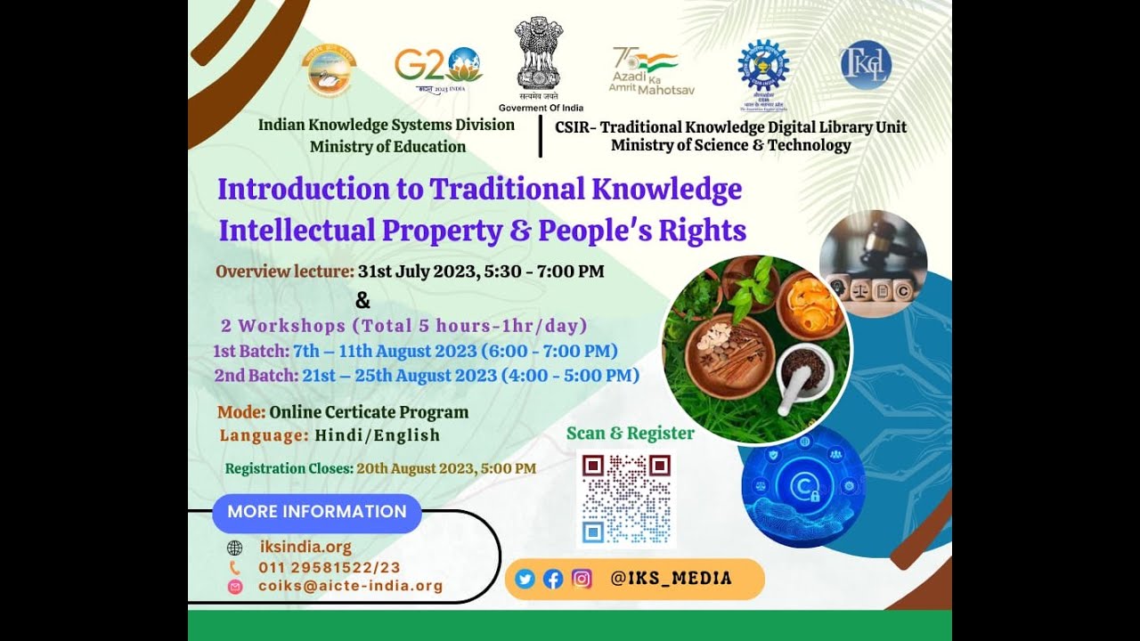 Introduction to Traditional Knowledge Intellectual Property and People's Rights, 2nd Batch