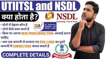 Difference Between UTI And NSDL | How to Apply For New / Correction In Pan Card Online | Hindi