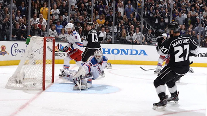 Alec Martinez wins the 2014 Stanley Cup for Los An...