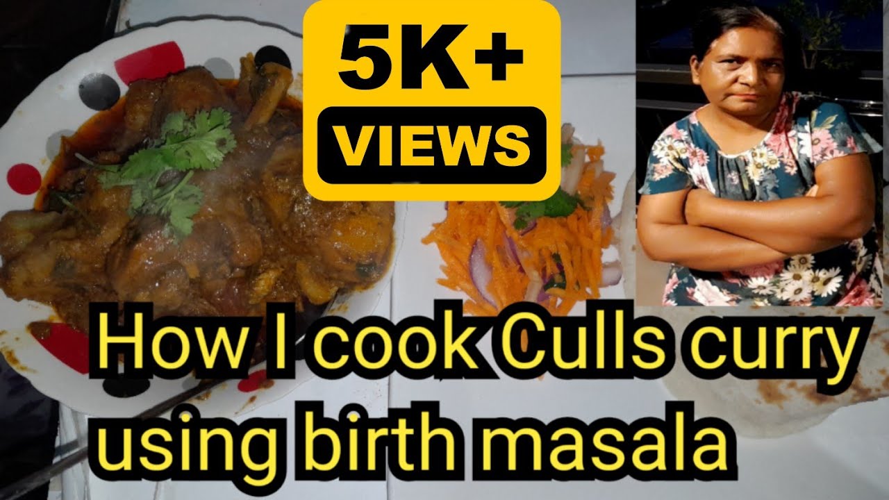 How I cook culls curry using birth masala served with fresh mealie meal roti and salad .06/07/2024