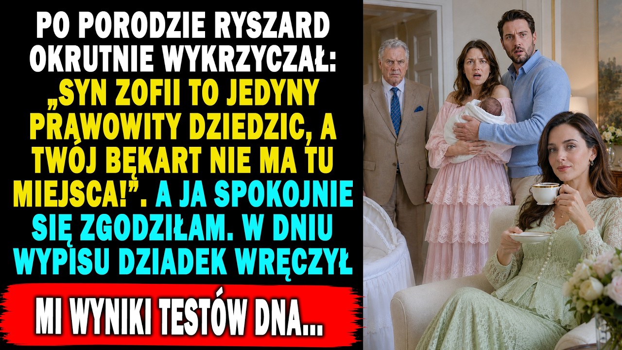 Leżałam na szpitalnym łóżku po cesarskim cięciu, gdy wszedł mój mąż. Nie spojrzał nawet na nasze dziecko. „Twój bękart nie ma tu czego szukać, syn Zofii jest jedynym dziedzicem” – rzucił lodowatym...