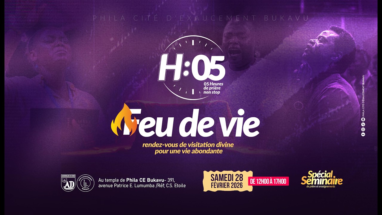 Séminaire  l FEU DE VIE l Jean-Pierre DISASHI, Lead Pastor l Phila CE BKV