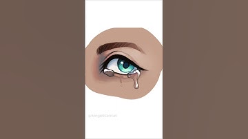 How to Draw: TEARS and TEAR STAINS (3 Steps each!) #Shorts