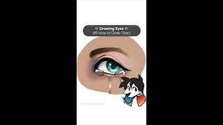 How to Draw: TEARS and TEAR STAINS (3 Steps each!) #Shorts